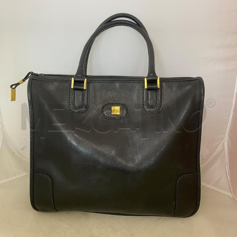 BORSA DONNA NANNINIPELLE NERA DUE MANICI | Mercatino dell'Usato Lago patria - giugliano in c. 1
