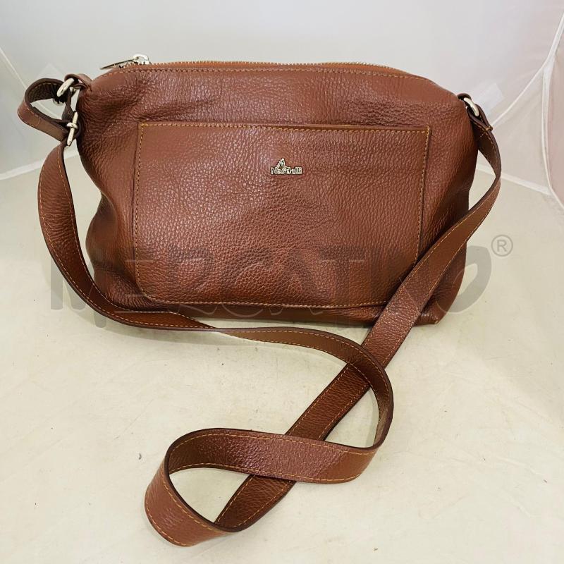 BORSA DONNA NARDELLI MARRONE PELLE MARTELLATA  | Mercatino dell'Usato Lago patria - giugliano in c. 1