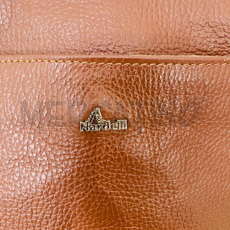 BORSA DONNA NARDELLI MARRONE PELLE MARTELLATA  | Mercatino dell'Usato Lago patria - giugliano in c. 2