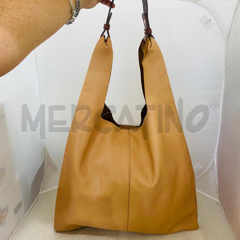 BORSA DONNA NARDELLI VERA PELLE BEIGE MANICO MARRONE | Mercatino dell'Usato Lago patria - giugliano in c. 1