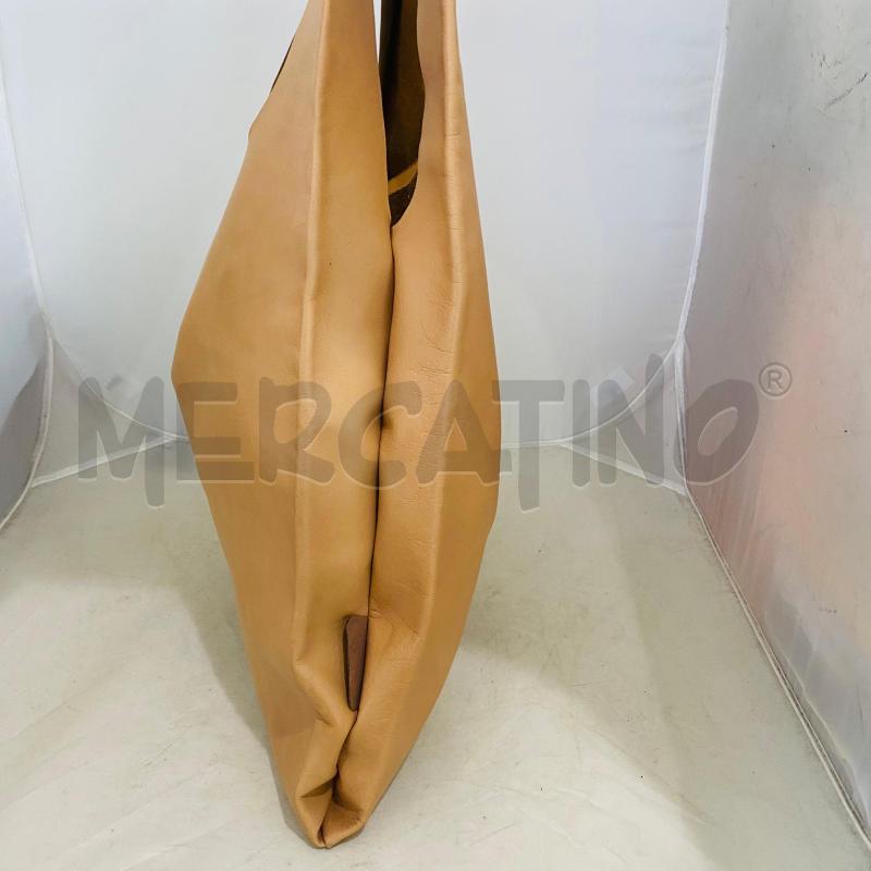 BORSA DONNA NARDELLI VERA PELLE BEIGE MANICO MARRONE | Mercatino dell'Usato Lago patria - giugliano in c. 3