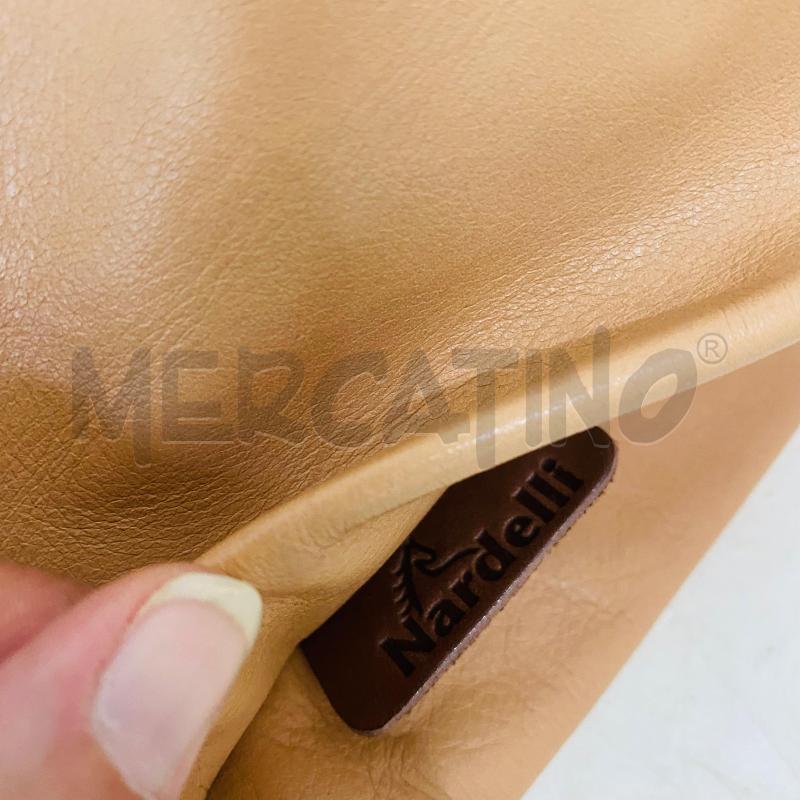 BORSA DONNA NARDELLI VERA PELLE BEIGE MANICO MARRONE | Mercatino dell'Usato Lago patria - giugliano in c. 4