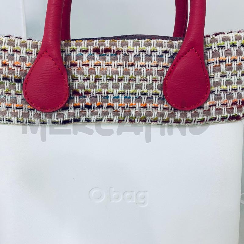 BORSA DONNA OBAG BIANCA TESSUTO RIMOVIBILE MANICI ROSA  | Mercatino dell'Usato Lago patria - giugliano in c. 3