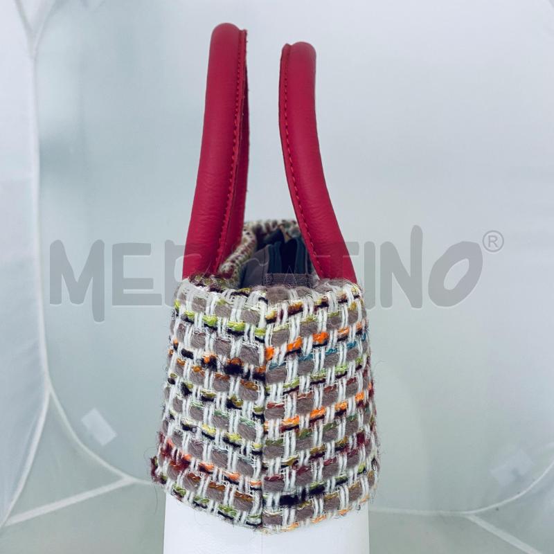 BORSA DONNA OBAG BIANCA TESSUTO RIMOVIBILE MANICI ROSA  | Mercatino dell'Usato Lago patria - giugliano in c. 4