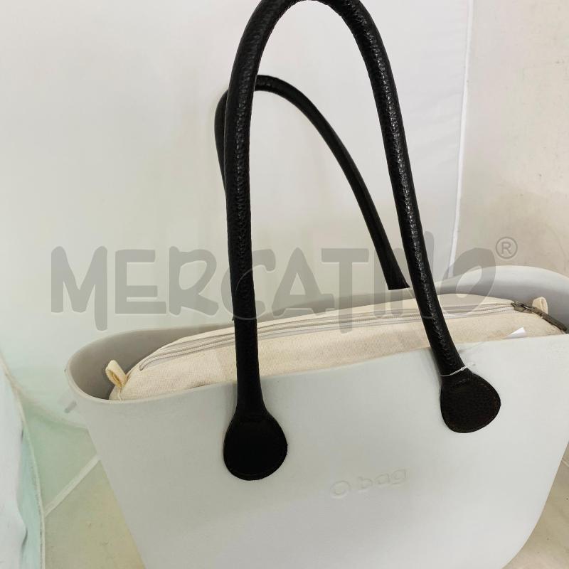 BORSA DONNA OBAG GRIGIO GHIACCIO MANICI MARRONI | Mercatino dell'Usato Lago patria - giugliano in c. 3