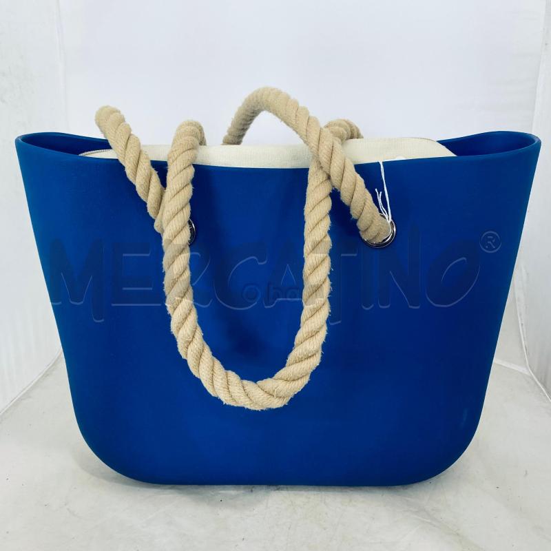 BORSA DONNA O BAG BLU MANICI CORDA | Mercatino dell'Usato Lago patria - giugliano in c. 1