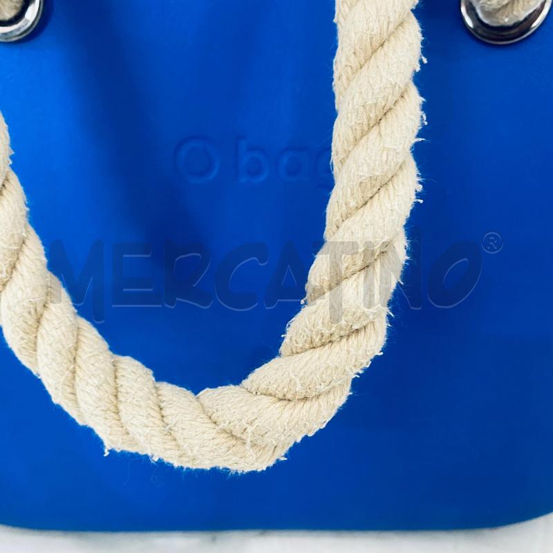 BORSA DONNA O BAG BLU MANICI CORDA | Mercatino dell'Usato Lago patria - giugliano in c. 2