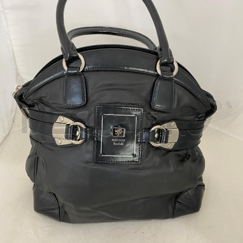 BORSA DONNA PIERO GUIDI NERA NYLON PROFILO LUCIDO  | Mercatino dell'Usato Lago patria - giugliano in c. 1