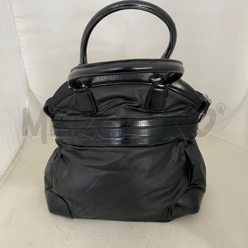 BORSA DONNA PIERO GUIDI NERA NYLON PROFILO LUCIDO  | Mercatino dell'Usato Lago patria - giugliano in c. 2