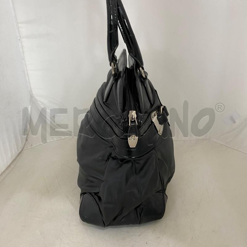 BORSA DONNA PIERO GUIDI NERA NYLON PROFILO LUCIDO  | Mercatino dell'Usato Lago patria - giugliano in c. 3