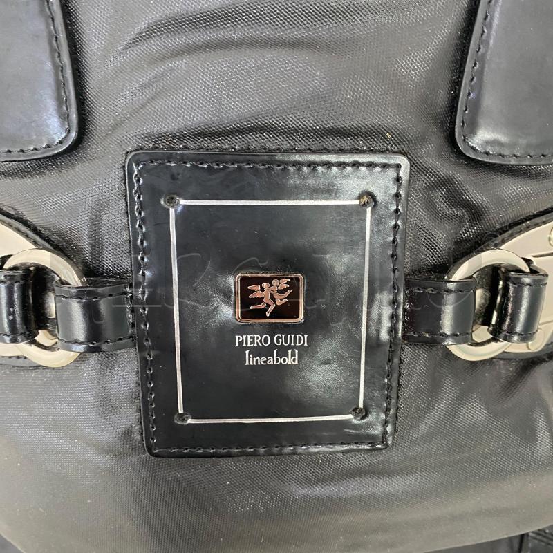 BORSA DONNA PIERO GUIDI NERA NYLON PROFILO LUCIDO  | Mercatino dell'Usato Lago patria - giugliano in c. 4