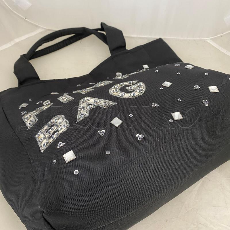 BORSA DONNA PINKO TELA NERA PAILLETTES MANCA TRACOLLA | Mercatino dell'Usato Lago patria - giugliano in c. 3