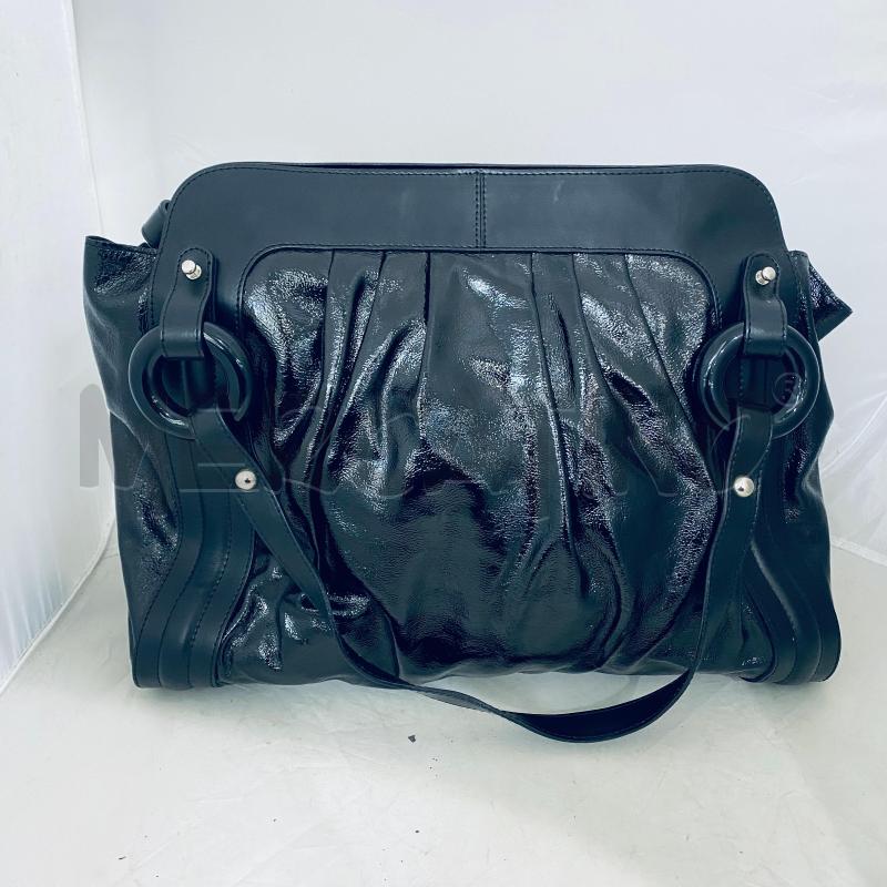 BORSA DONNA PINKO VERNICE NERA MANICO CERCHI RESINA | Mercatino dell'Usato Lago patria - giugliano in c. 1