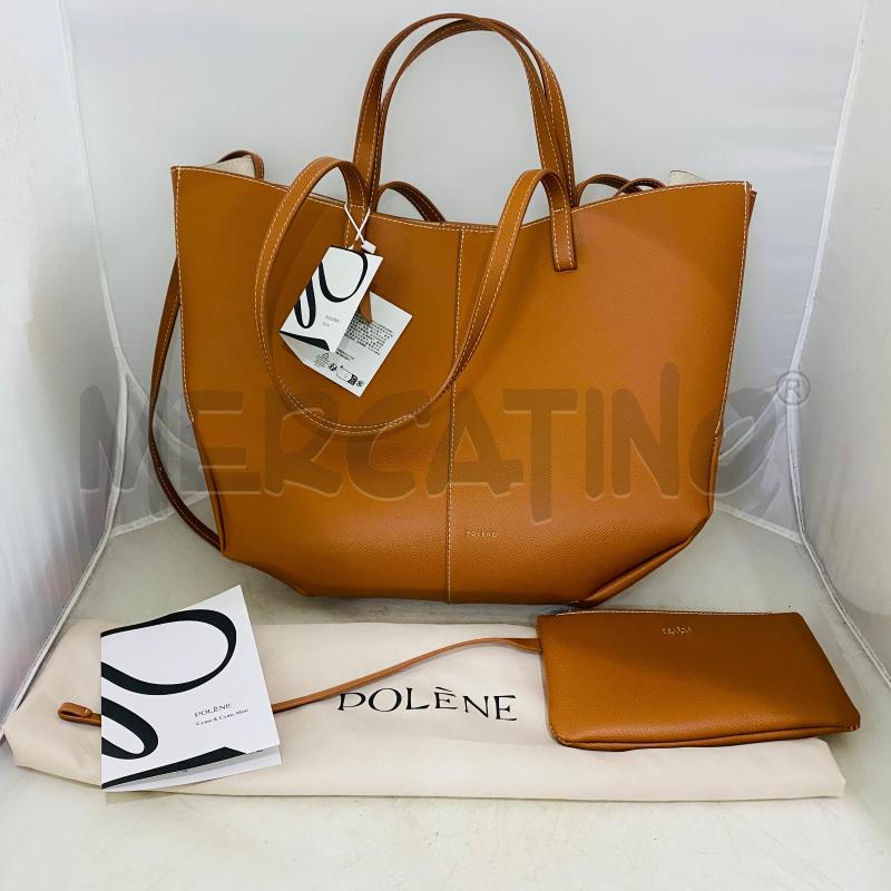 BORSA DONNA POLENE TOT BAG CAMMELLO CON POCHETTE INTERNA | Mercatino dell'Usato Lago patria - giugliano in c. 1