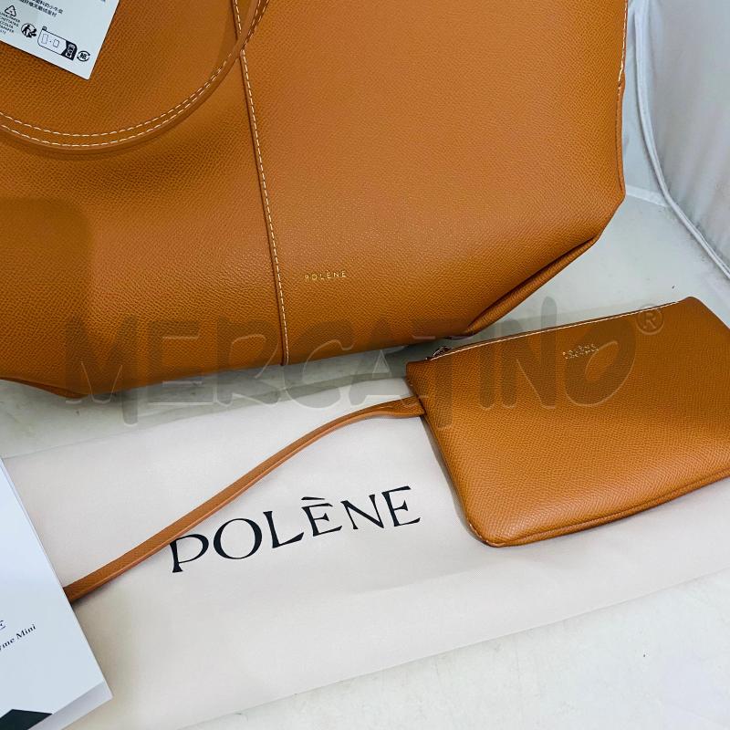BORSA DONNA POLENE TOT BAG CAMMELLO CON POCHETTE INTERNA | Mercatino dell'Usato Lago patria - giugliano in c. 2