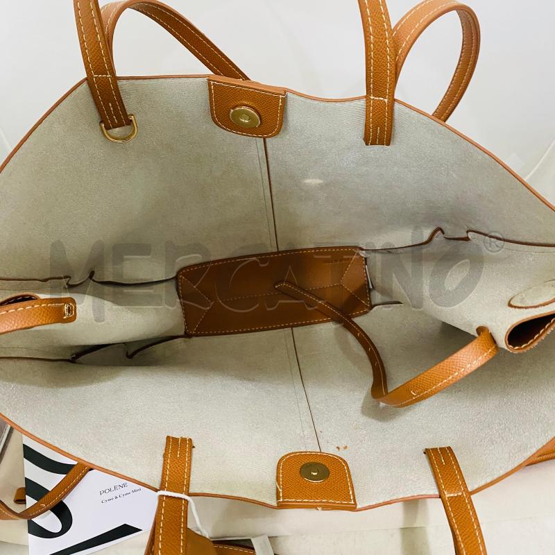 BORSA DONNA POLENE TOT BAG CAMMELLO CON POCHETTE INTERNA | Mercatino dell'Usato Lago patria - giugliano in c. 5
