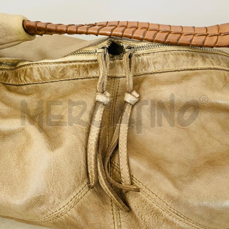 BORSA DONNA REPTILE'S HOUSE BEIGE MANICO INTRECCIATO CUOIO | Mercatino dell'Usato Lago patria - giugliano in c. 3