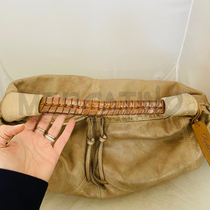 BORSA DONNA REPTILE'S HOUSE BEIGE MANICO INTRECCIATO CUOIO | Mercatino dell'Usato Lago patria - giugliano in c. 4