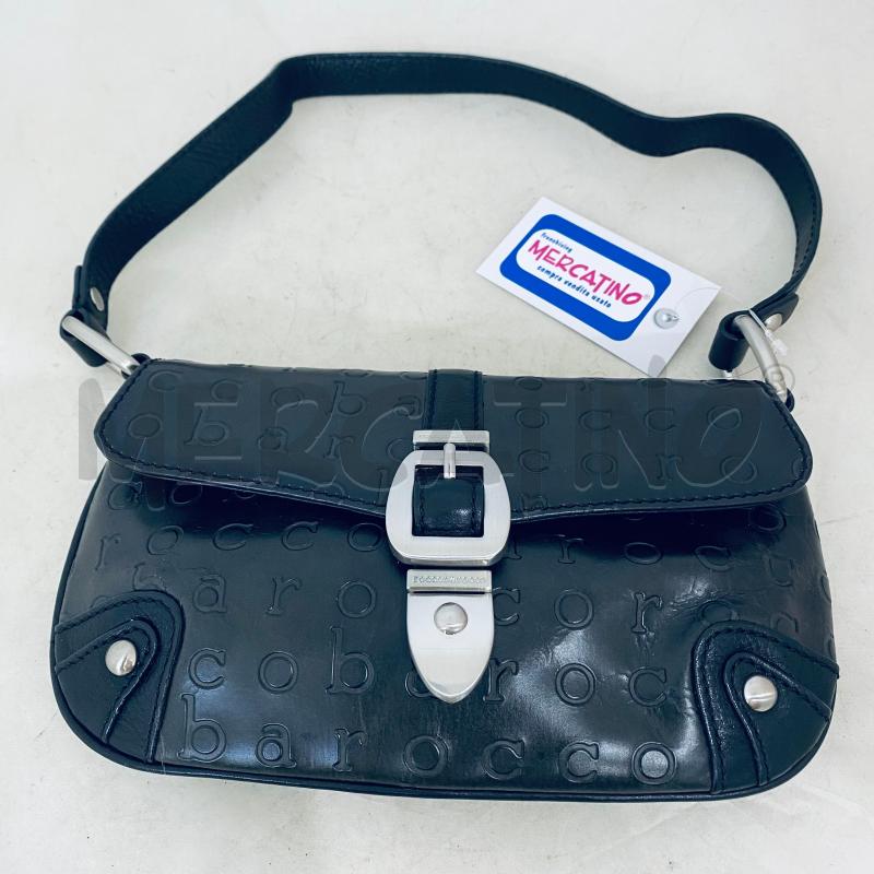 BORSA DONNA ROCCOBAROCCO NERA PELLE PICCOLA MONIGRAM FIBIA UN MANICO | Mercatino dell'Usato Lago patria - giugliano in c. 1