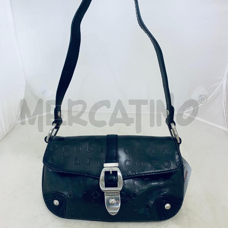 BORSA DONNA ROCCOBAROCCO NERA PELLE PICCOLA MONIGRAM FIBIA UN MANICO | Mercatino dell'Usato Lago patria - giugliano in c. 4