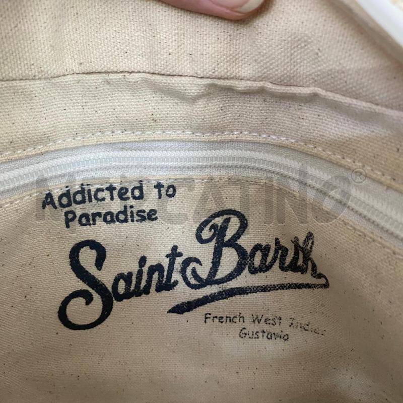 BORSA DONNA SAINT BARTH DENIM MANICO PELLE MARRONE | Mercatino dell'Usato Lago patria - giugliano in c. 5