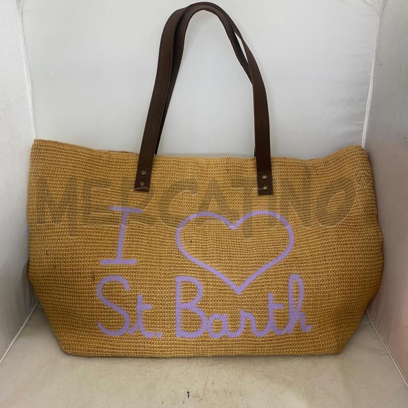 BORSA DONNA SAINT BARTH PAGLIA RICAMO LILLA | Mercatino dell'Usato Lago patria - giugliano in c. 1