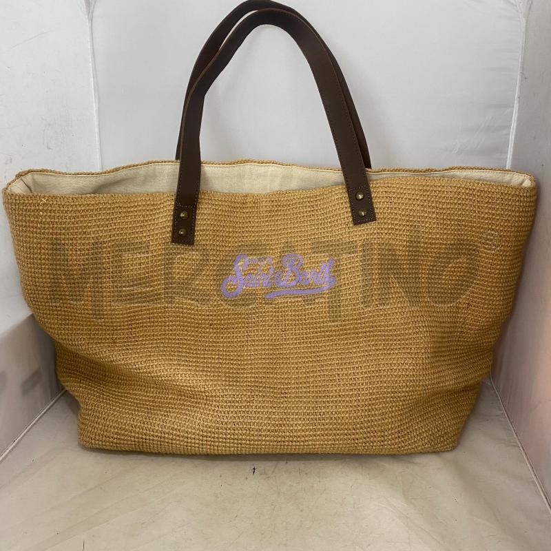BORSA DONNA SAINT BARTH PAGLIA RICAMO LILLA | Mercatino dell'Usato Lago patria - giugliano in c. 3
