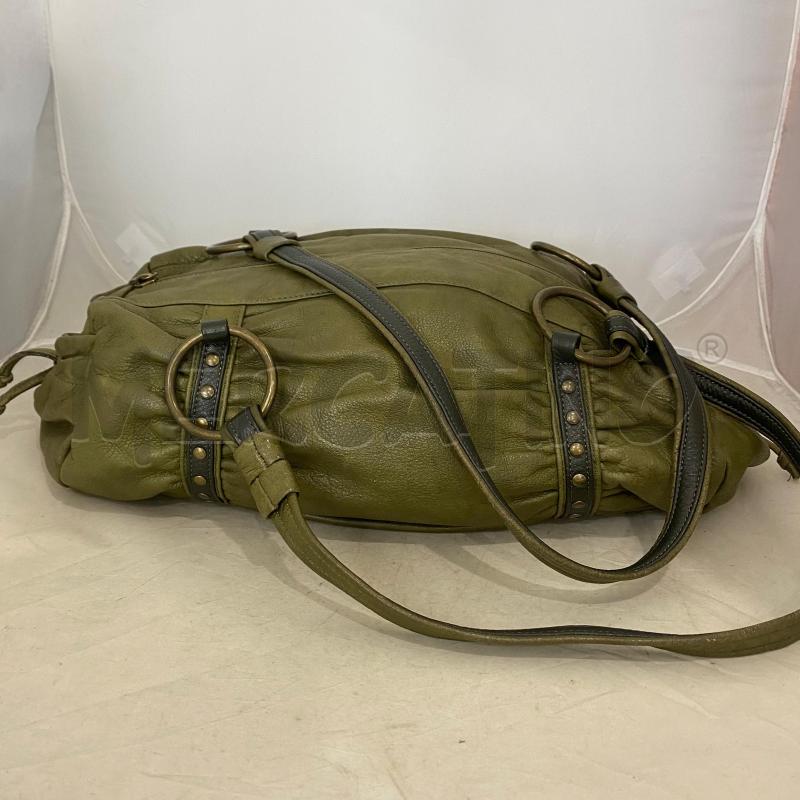 BORSA DONNA STEFEN VERDE MILITARE DIE MANICI BORCHIE PELLE | Mercatino dell'Usato Lago patria - giugliano in c. 1