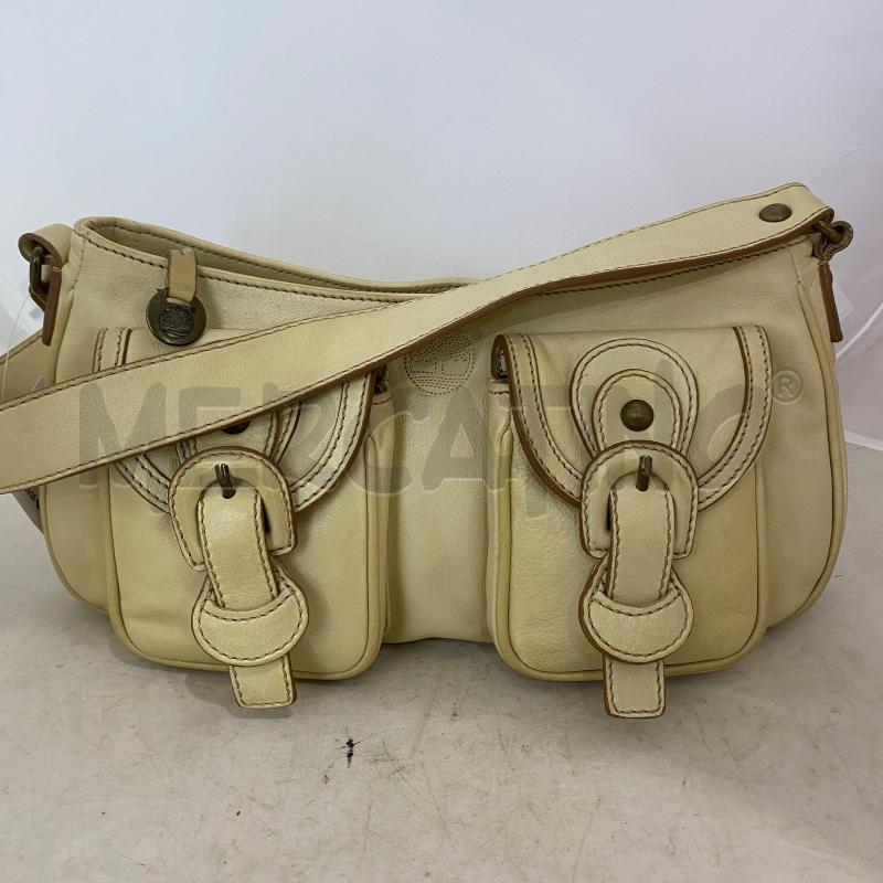 BORSA DONNA TIMBERLAND BEIGE PELLE DUE TASCHE CON FIBIE  | Mercatino dell'Usato Lago patria - giugliano in c. 1
