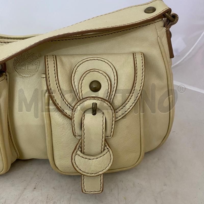 BORSA DONNA TIMBERLAND BEIGE PELLE DUE TASCHE CON FIBIE  | Mercatino dell'Usato Lago patria - giugliano in c. 2