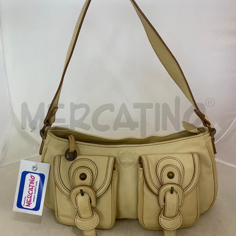 BORSA DONNA TIMBERLAND BEIGE PELLE DUE TASCHE CON FIBIE  | Mercatino dell'Usato Lago patria - giugliano in c. 5