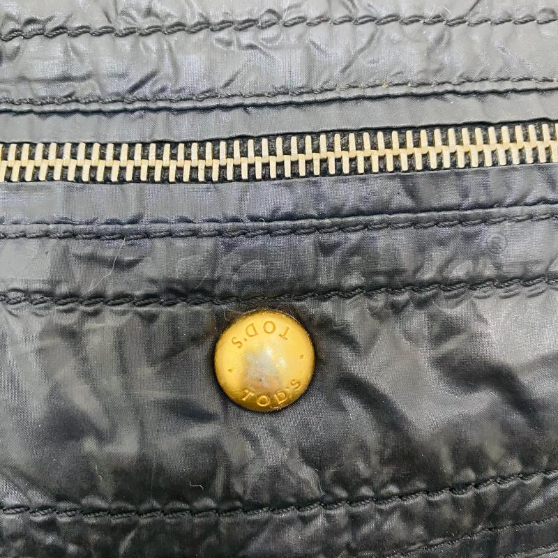 BORSA DONNA TOD'S TELA NERA GOFFRATA PROFILO PELLE | Mercatino dell'Usato Lago patria - giugliano in c. 2