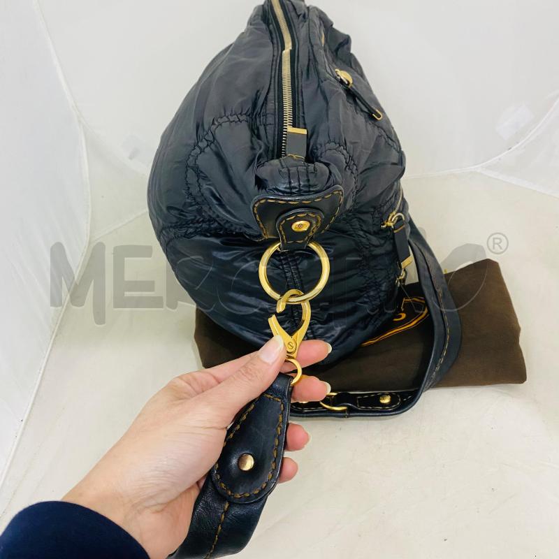 BORSA DONNA TOD'S TELA NERA GOFFRATA PROFILO PELLE | Mercatino dell'Usato Lago patria - giugliano in c. 5
