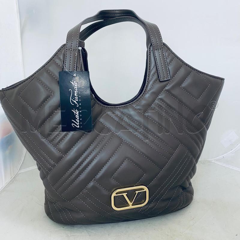 BORSA DONNA VERSACE 19.69 MARRONE LAVORATA DUE MANICI  | Mercatino dell'Usato Lago patria - giugliano in c. 1