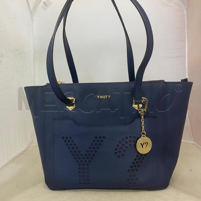 BORSA DONNA YNOT? BLU DUE MANICI  | Mercatino dell'Usato Lago patria - giugliano in c. 1