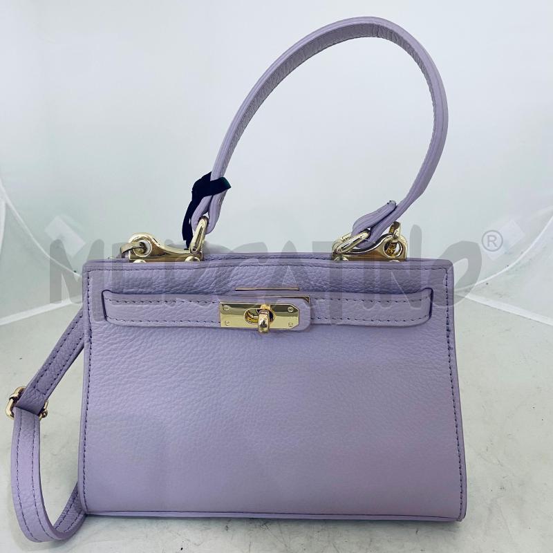 BORSETTA DONNA STILE KELLY LILLA PELLE MANICO CON TRACOLLA | Mercatino dell'Usato Lago patria - giugliano in c. 1