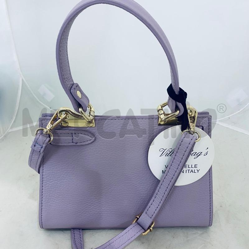BORSETTA DONNA STILE KELLY LILLA PELLE MANICO CON TRACOLLA | Mercatino dell'Usato Lago patria - giugliano in c. 4