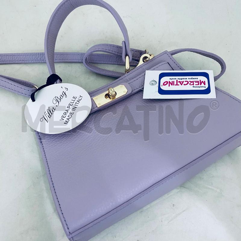 BORSETTA DONNA STILE KELLY LILLA PELLE MANICO CON TRACOLLA | Mercatino dell'Usato Lago patria - giugliano in c. 5