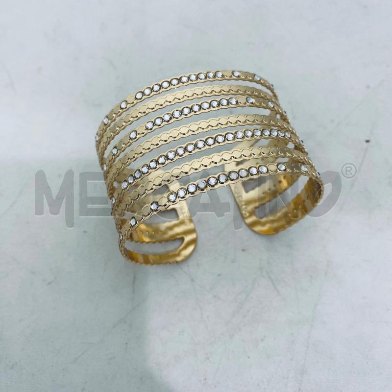 BRACCIALE BOCCADAMO MOD SCHIAVA DORATO CON ZIRCONI | Mercatino dell'Usato Lago patria - giugliano in c. 1