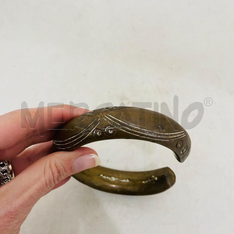 BRACCIALE BRONZO AFRICANO CON INTARSI | Mercatino dell'Usato Lago patria - giugliano in c. 5
