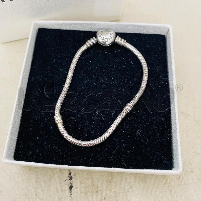 BRACCIALE PANDORA ARG925 CHIUSURA CUORE | Mercatino dell'Usato Lago patria - giugliano in c. 1