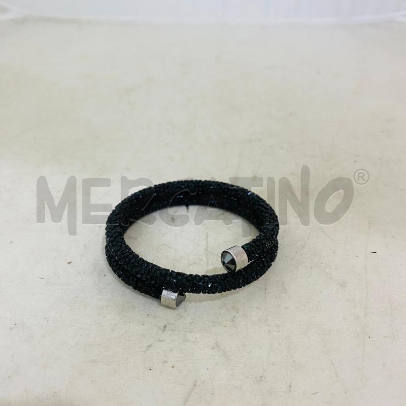 BRACCIALE SWAROVSKY ELASTICO TUBO CRISTALLI NERI | Mercatino dell'Usato Lago patria - giugliano in c. 3