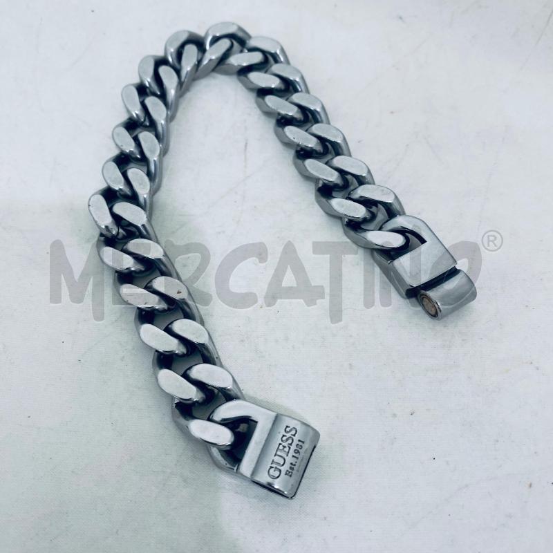 BRACCIALE UOMO GUESS CATENA PIATTA  | Mercatino dell'Usato Lago patria - giugliano in c. 5