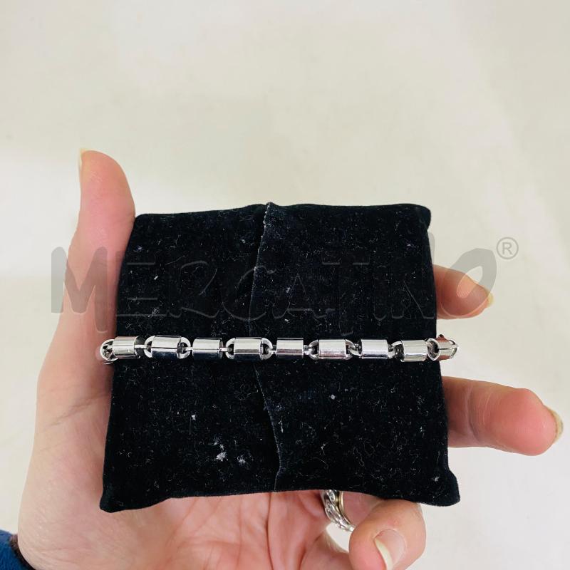 BRACCIALE YOMO ACCIAIO ELEMENTI TUBOLARI ROSA DEI VENTI SMALTATA | Mercatino dell'Usato Lago patria - giugliano in c. 3