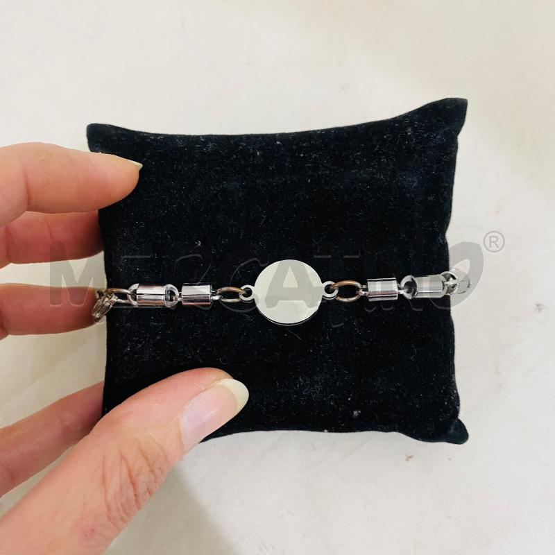 BRACCIALE YOMO ACCIAIO ELEMENTI TUBOLARI ROSA DEI VENTI SMALTATA | Mercatino dell'Usato Lago patria - giugliano in c. 5