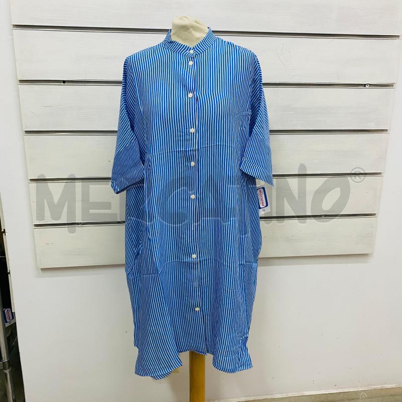 CAMICIA ABITO DONNA STORIES RIGHE BIANCHE AZZURRE | Mercatino dell'Usato Lago patria - giugliano in c. 1