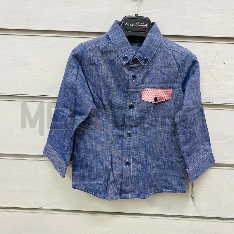 CAMICIA BAMBINO FENDI DENIM TASCHINO LOGATO ROSSO | Mercatino dell'Usato Lago patria - giugliano in c. 1