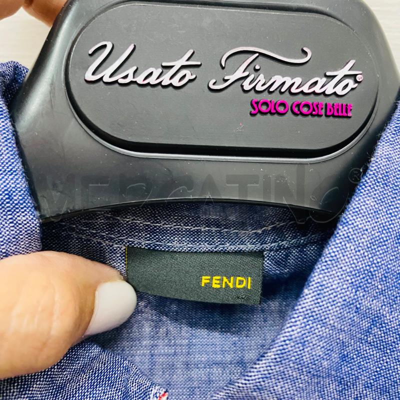 CAMICIA BAMBINO FENDI DENIM TASCHINO LOGATO ROSSO | Mercatino dell'Usato Lago patria - giugliano in c. 4