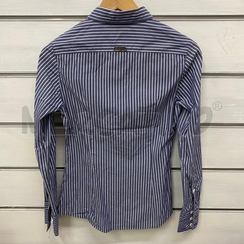 CAMICIA DONNA 1CLASSE BLU RIGHE BIANCHE | Mercatino dell'Usato Lago patria - giugliano in c. 2