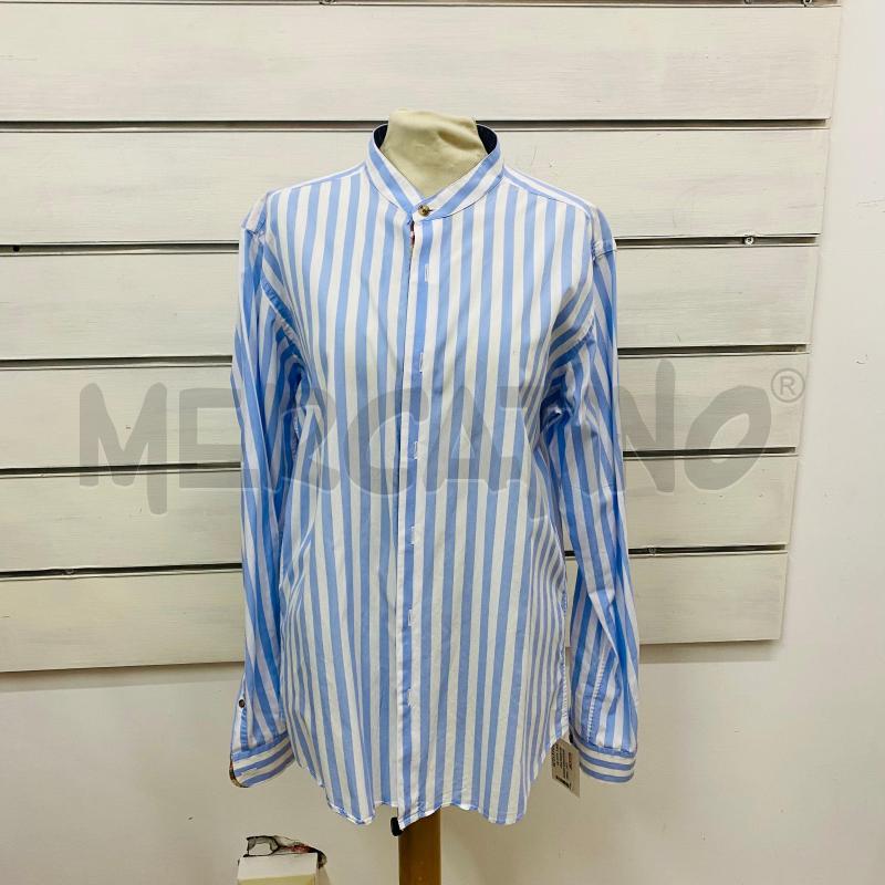 CAMICIA DONNA ALESSANDRO LAMURA RIGA AZZURRO BIANCO INTERNO FIORI | Mercatino dell'Usato Lago patria - giugliano in c. 1